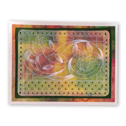 Art Nouveau Sentiments & Spacer A6 Groovi Plate Set