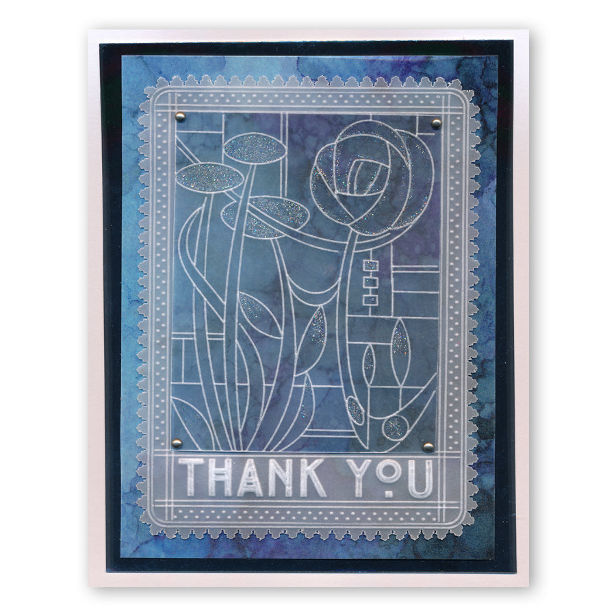 Art Nouveau Thank You A6 Groovi Plate
