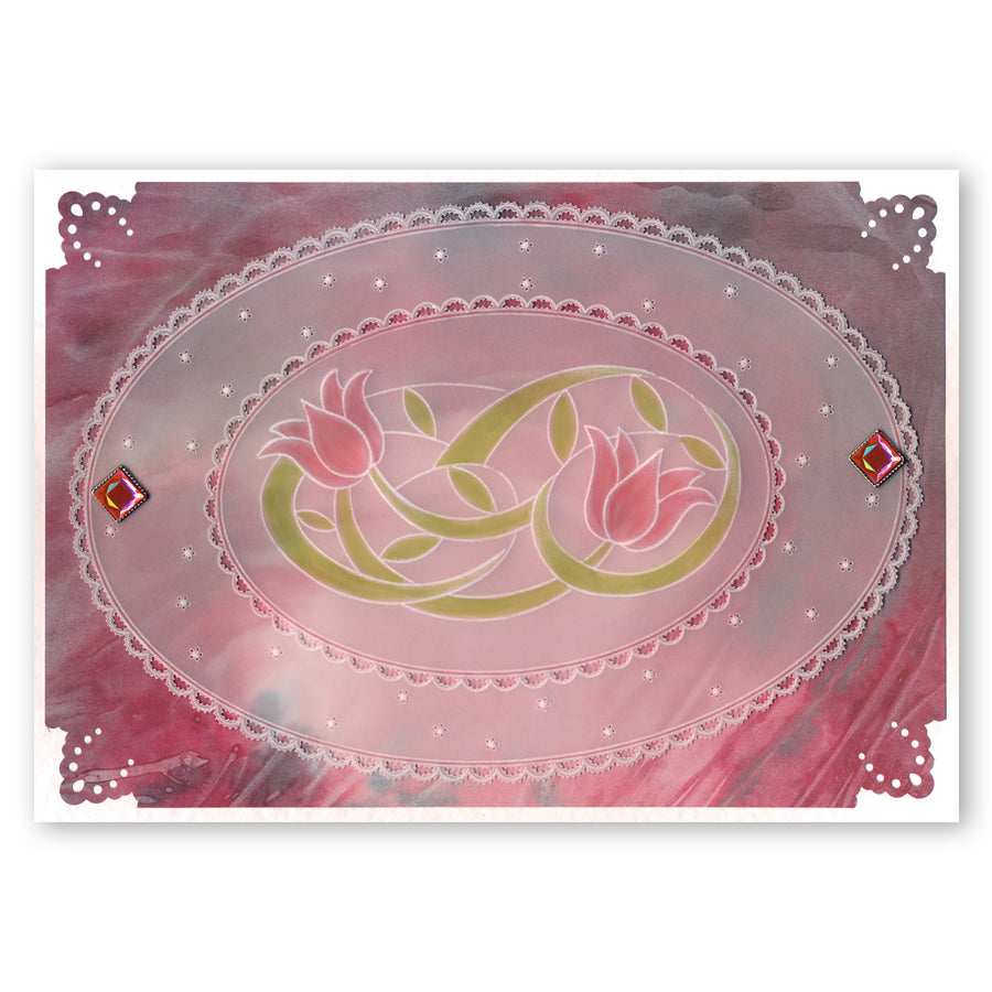 Art Nouveau Sentiments & Spacer A6 Groovi Plate Set