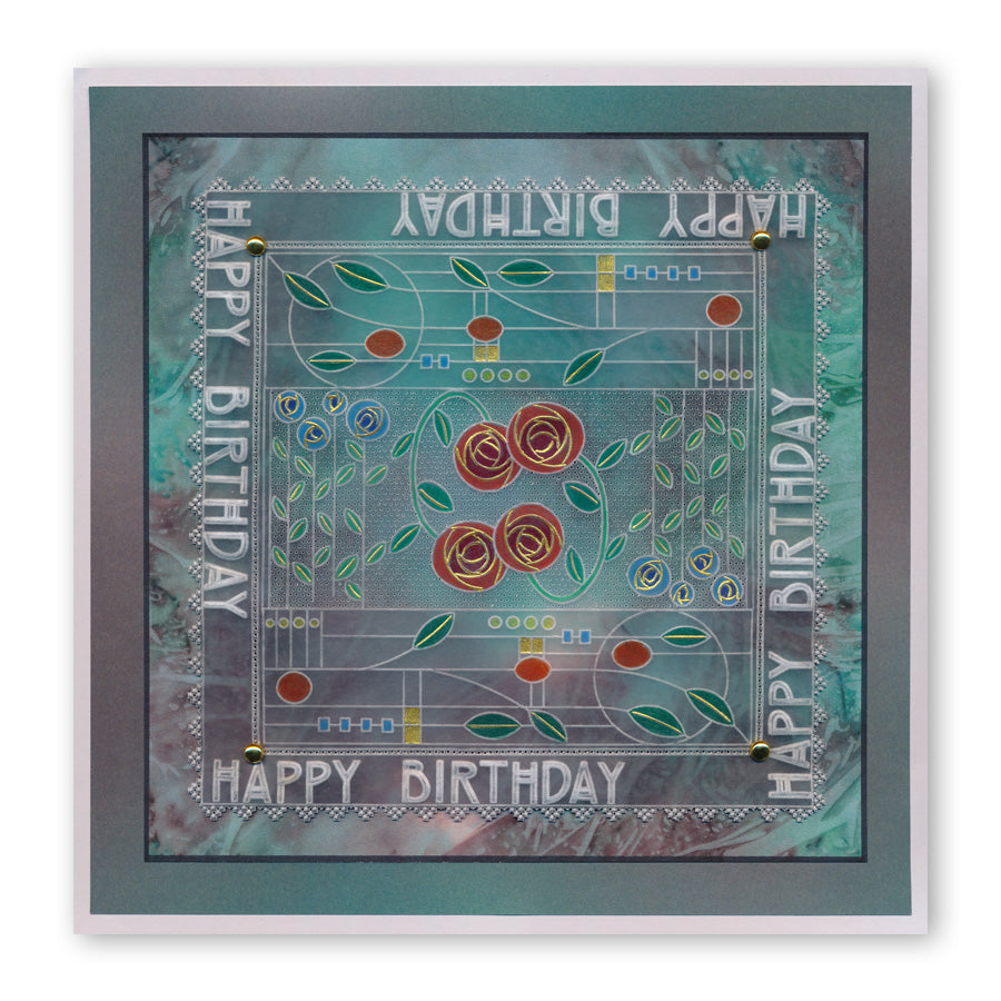 Art Nouveau Floral Groovi Spacer Plate (for A6)