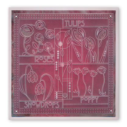 Art Nouveau Tulips A6 Groovi Plate