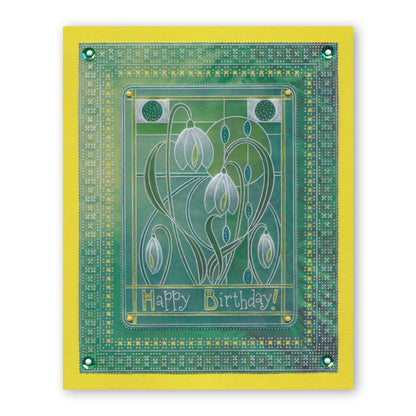 Art Nouveau Snowdrops A6 Groovi Plate