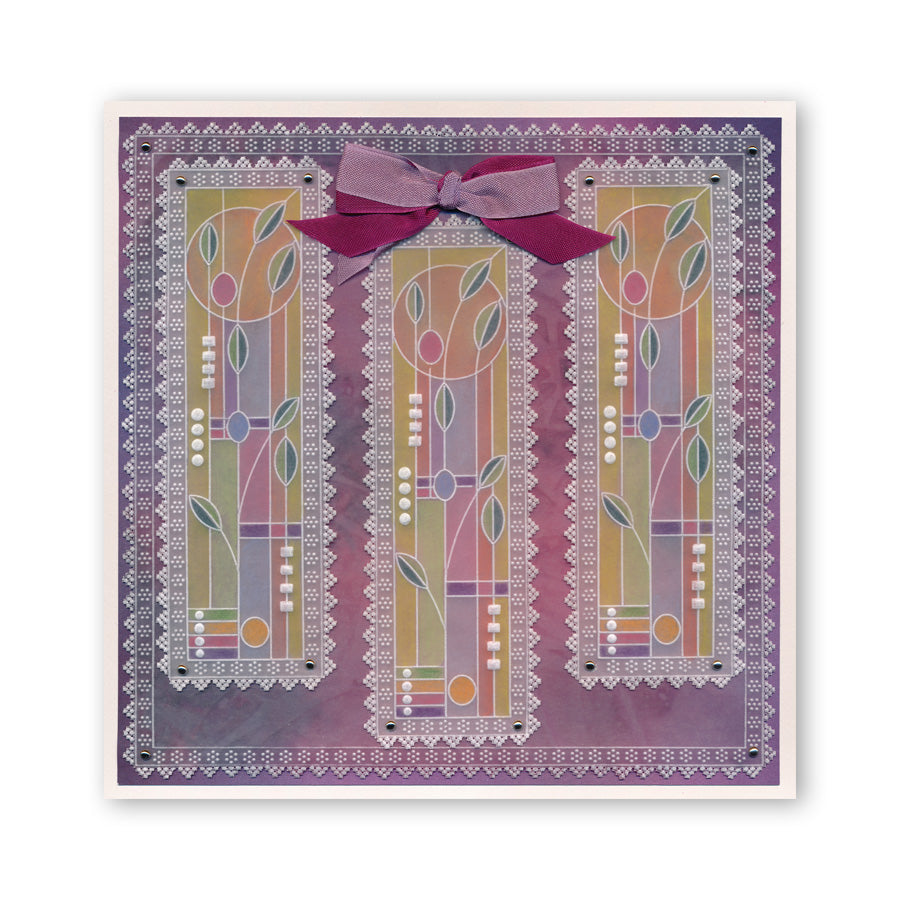 Art Nouveau Floral A6 Groovi Plate & Spacer Collection