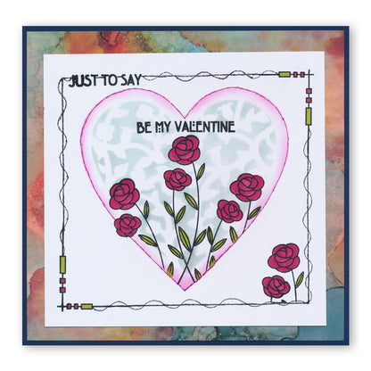 Art Nouveau Flowers & Panels A5 Stamp Set