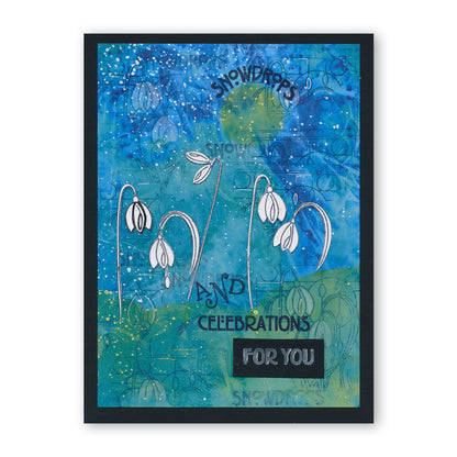 Art Nouveau Snowdrops & Tulips A5 Stamp Set