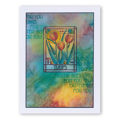 Art Nouveau Snowdrops & Tulips A5 Stamp Set