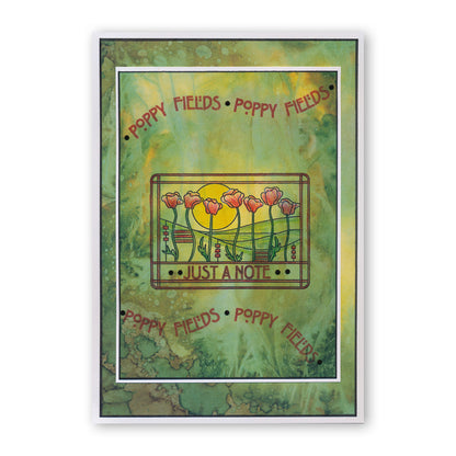 Art Nouveau Bed of Roses & Poppy Fields A5 Stamp Set