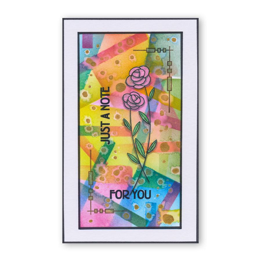 Art Nouveau Sentiments A5 Square Stamp Set