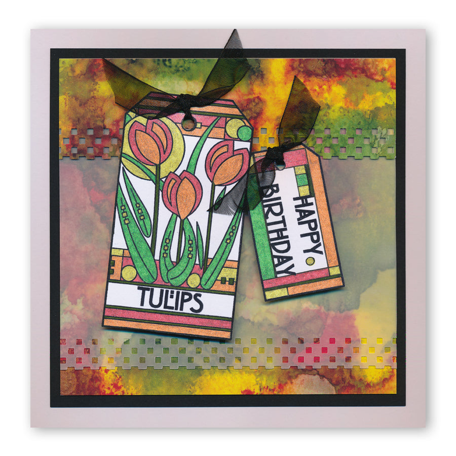 Art Nouveau Snowdrops & Tulips A5 Stamp Set