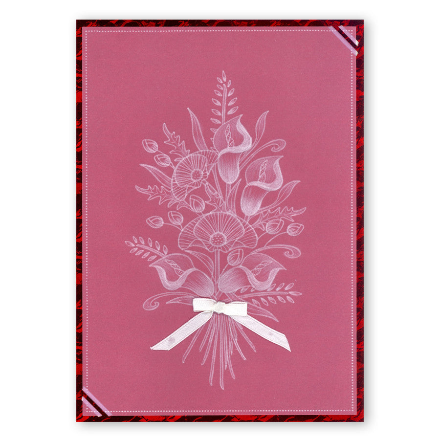 Art Nouveau Lilies A5 Square & Groovi Border Plate Set