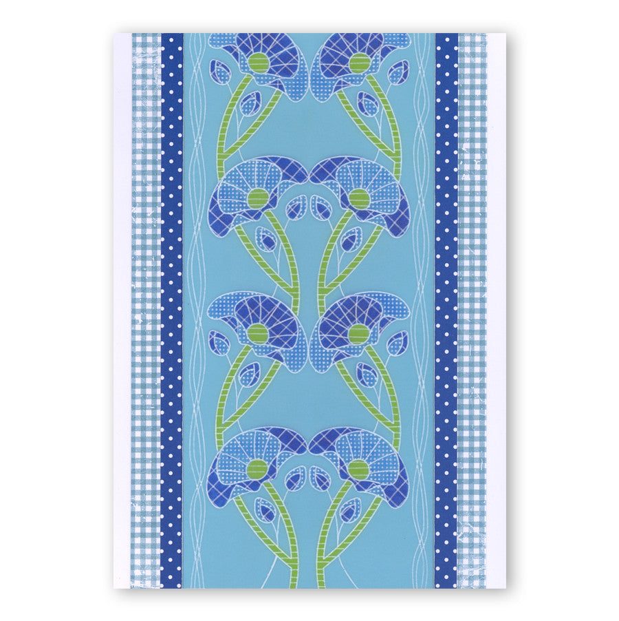 Art Nouveau Poppies A5 Square & Groovi Border Plate Set