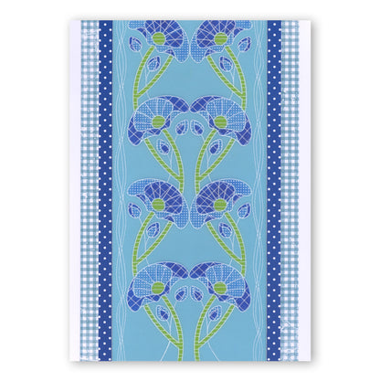 Art Nouveau Poppies A5 Square & Groovi Border Plate Set