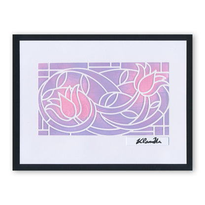 Art Nouveau Lilies A5 Stencil