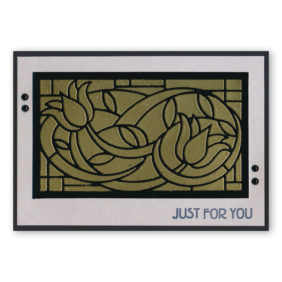 Art Nouveau Lilies A5 Stencil