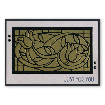 Art Nouveau Lilies A5 Stencil