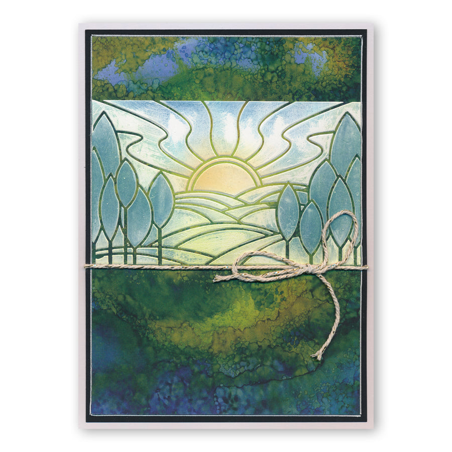 Art Nouveau Landscape A5 Stencil