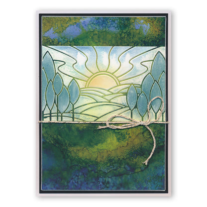 Art Nouveau Landscape A5 Stencil