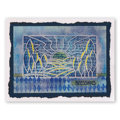 Art Nouveau Landscape A5 Stencil