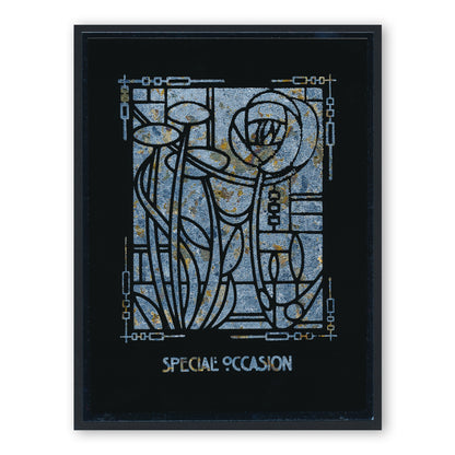 Art Nouveau Damask Rose A5 Stencil