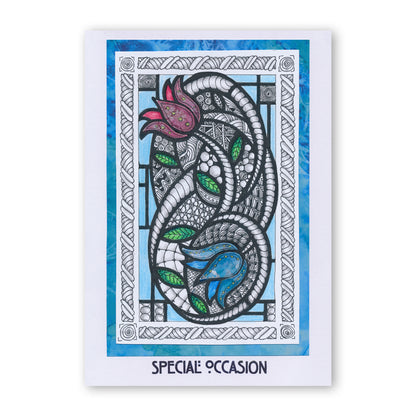 Art Nouveau Lilies A5 Stencil