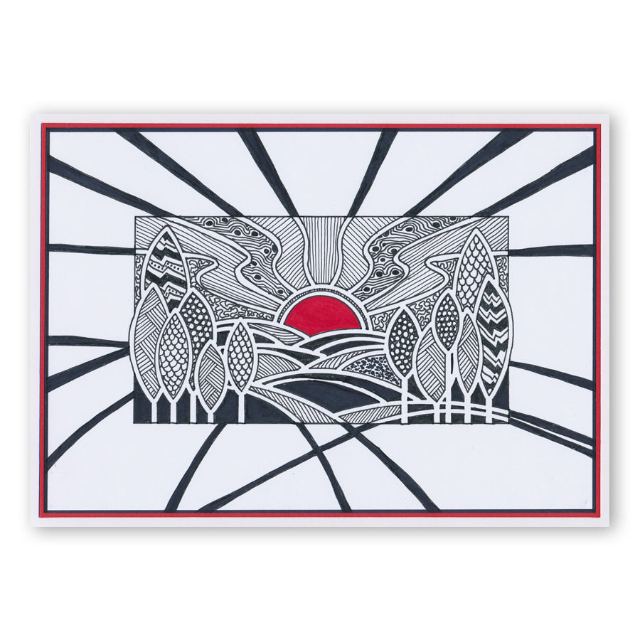 Art Nouveau Landscape A5 Stencil