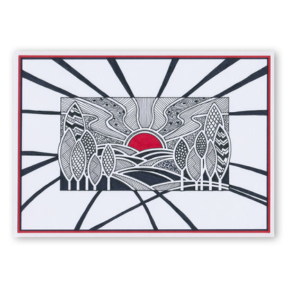 Art Nouveau Landscape A5 Stencil