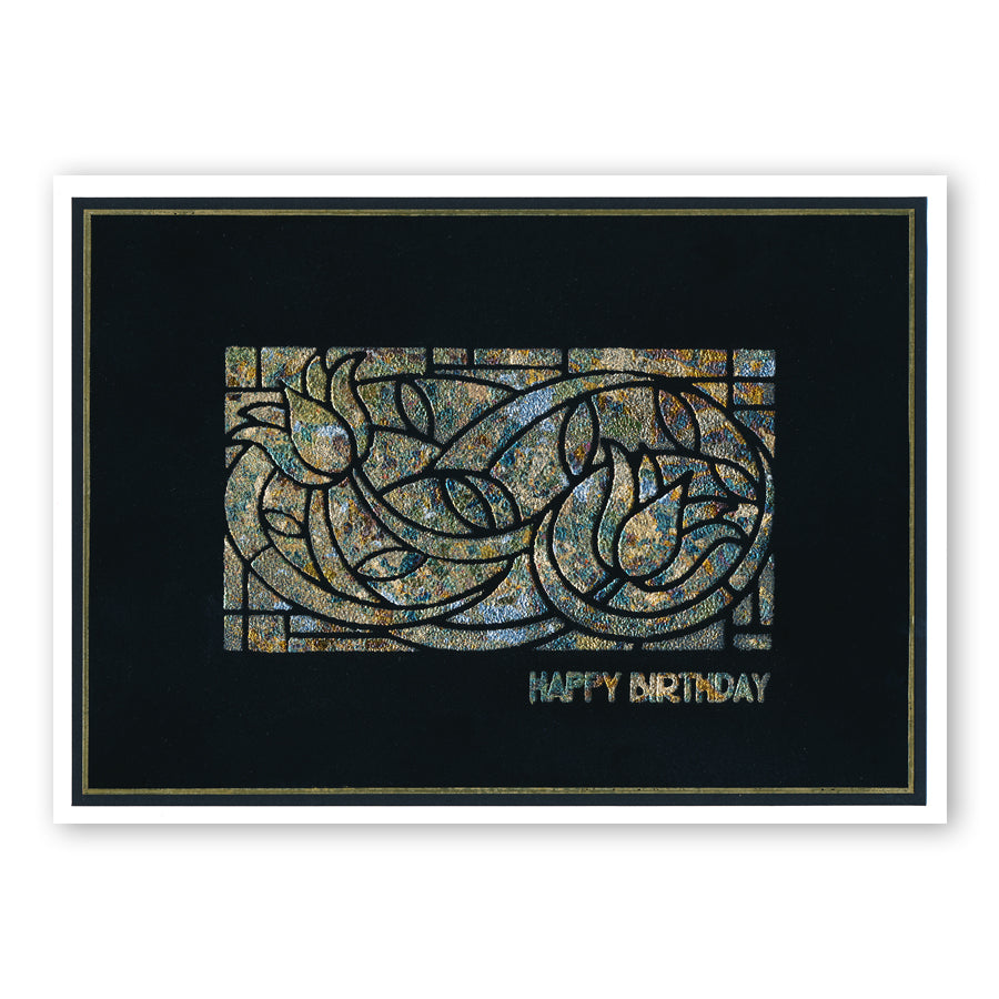 Art Nouveau Lilies A5 Stencil