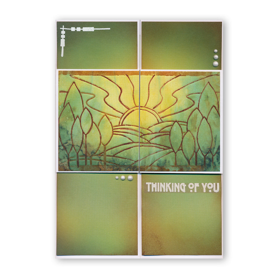 Art Nouveau Landscape A5 Stencil