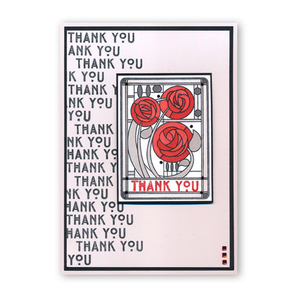 Art Nouveau Best Wishes & Thank You A5 Stamp Set