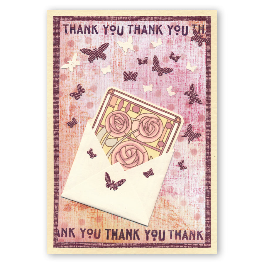 Art Nouveau Best Wishes & Thank You A5 Stamp Set