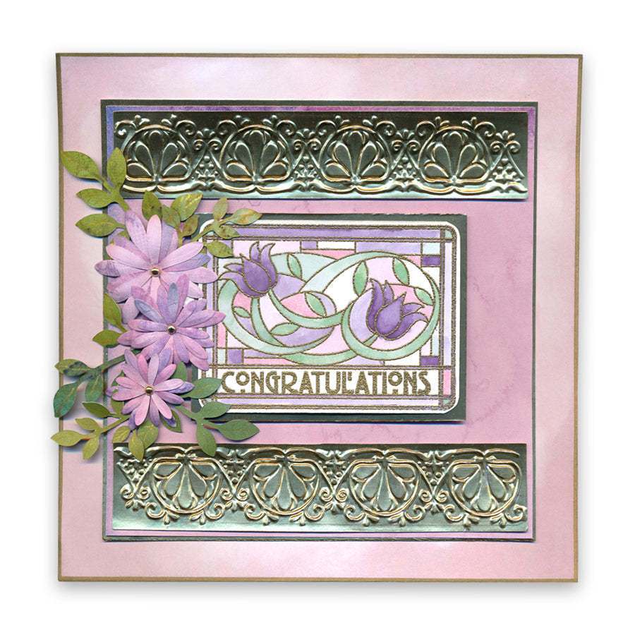 Art Nouveau Congratulations & Thinking of You A5 Stamp Set