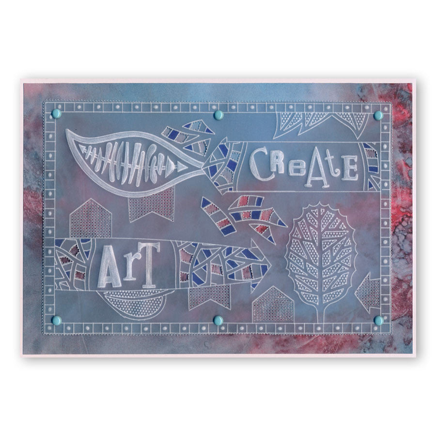 My Art Word Chain & Arrows Groovi Border Plate