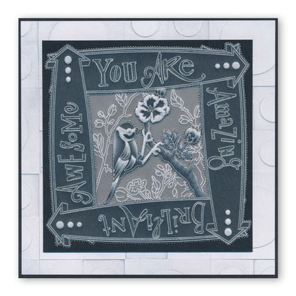 Congratulations & Brilliant Word Chains Groovi Border Plate