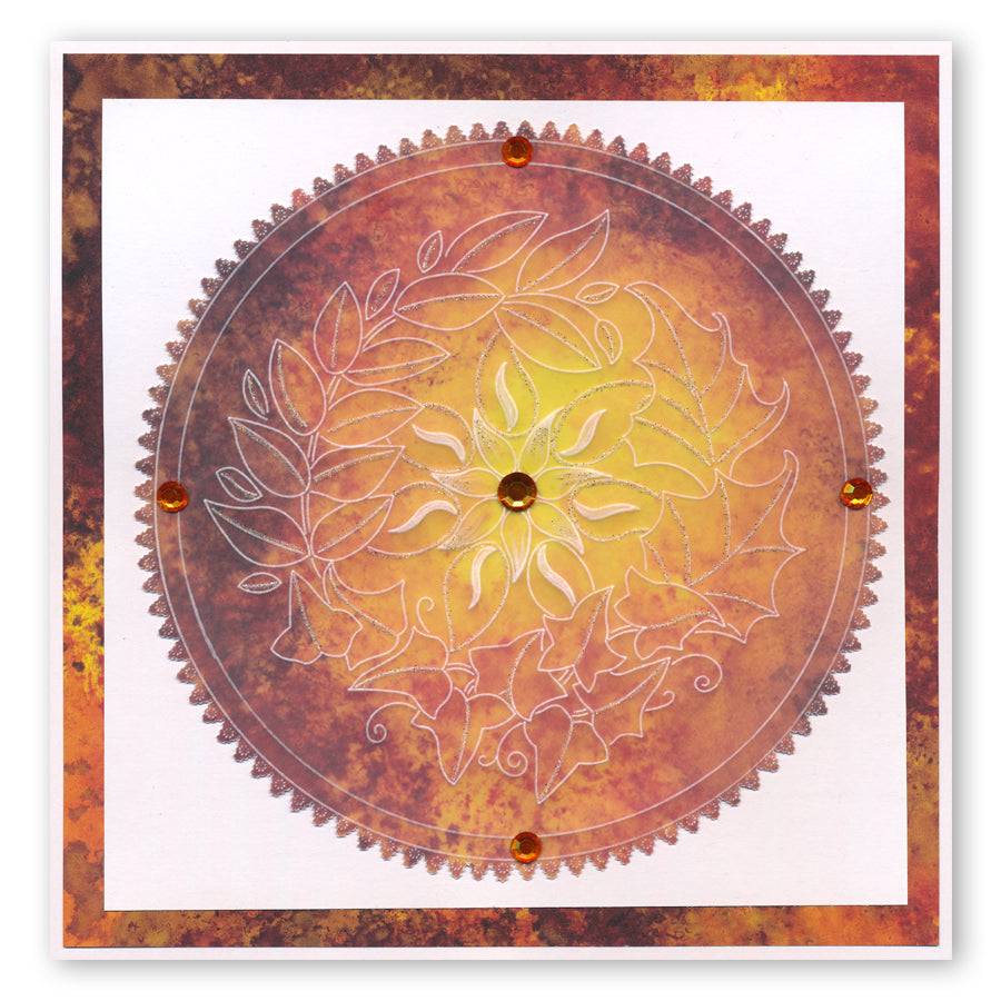 Autumn Rounds A5 Square Groovi Plate Set