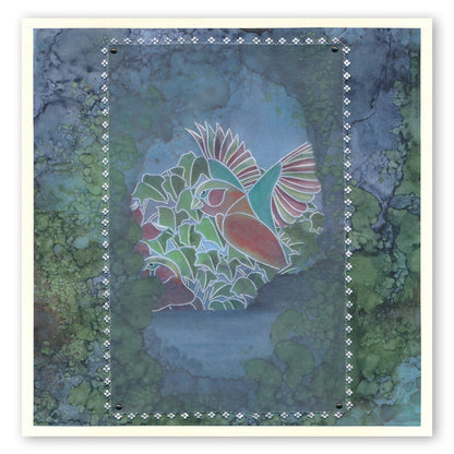 CLEARANCE Leafy Birds Round A5 Square Groovi Plate