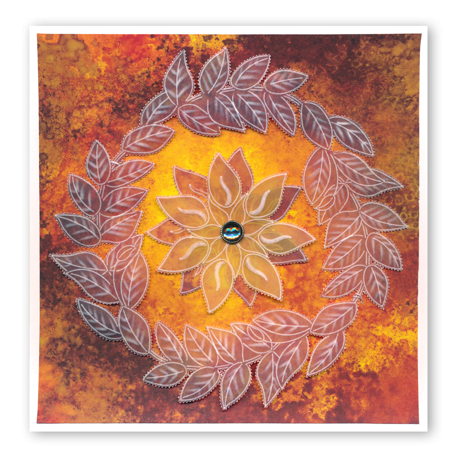 Autumn Rounds A5 Square Groovi Plate Set