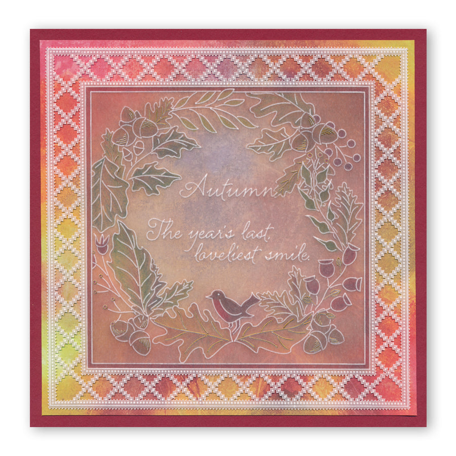 Autumn Wreath A5 Square Groovi Plate