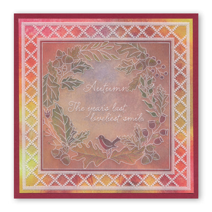 Autumn Wreath A5 Square Groovi Plate