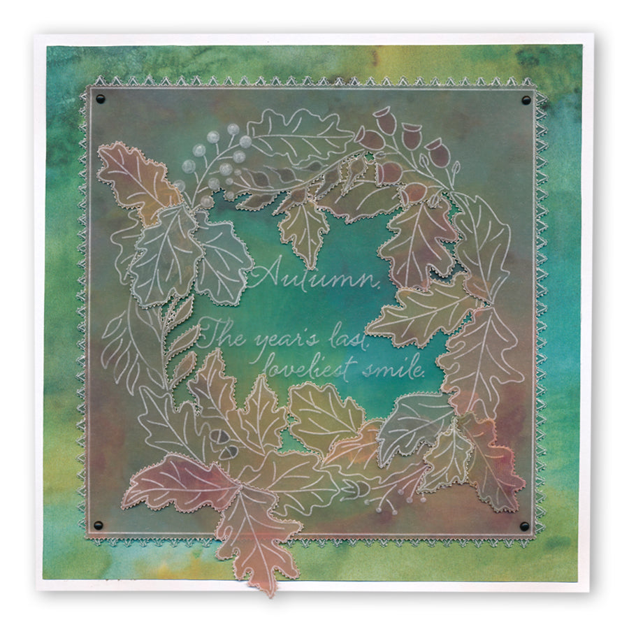 Autumn Wreath A5 Square Groovi Plate