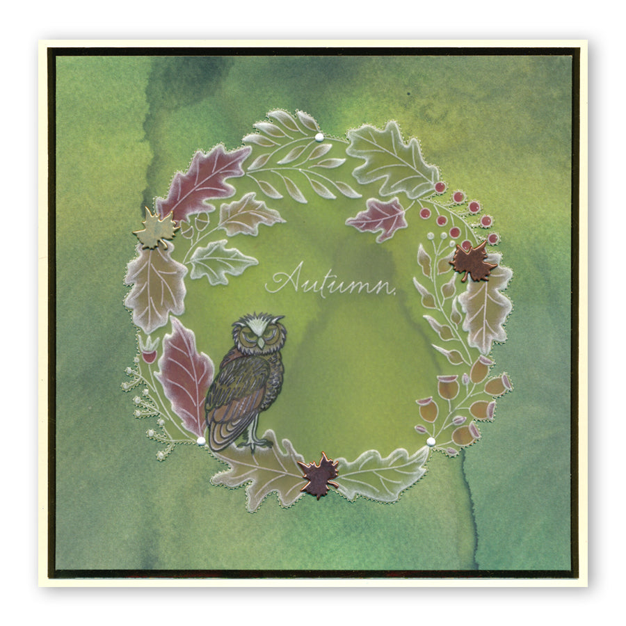 Autumn Wreath A5 Square Groovi Plate