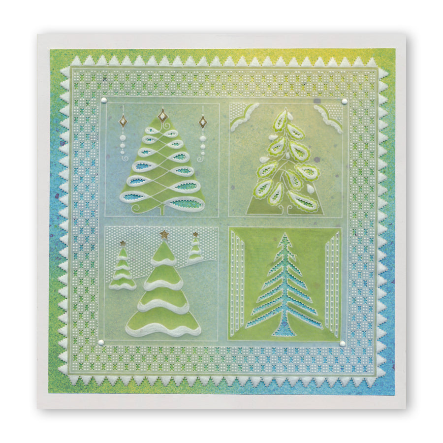 Barbara's Christmas Tree Sampler A4 Square Groovi Plate