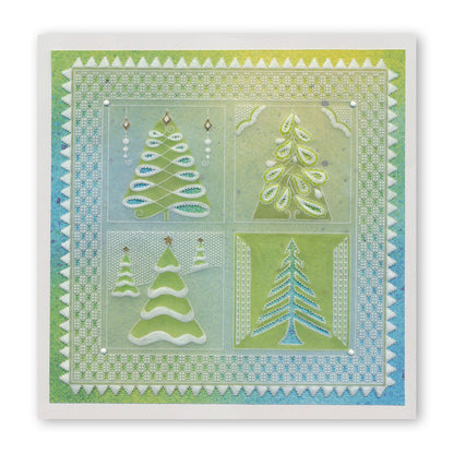 Barbara's Christmas Tree Sampler A4 Square Groovi Plate