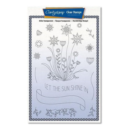 Barbara's SHAC Let the Sun Shine Doodle A5 Stamp & Mask Set