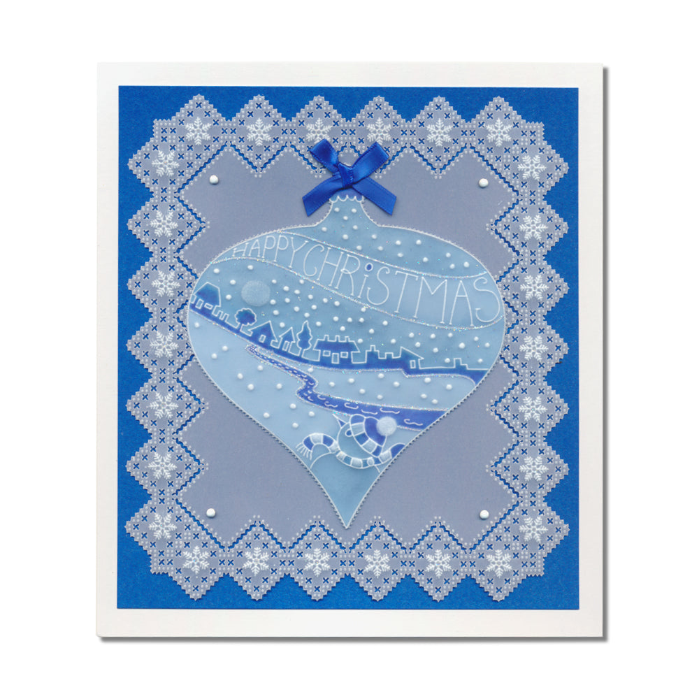 Barbara's Christmas Baubles Collection A5 Square Groovi Plate Set