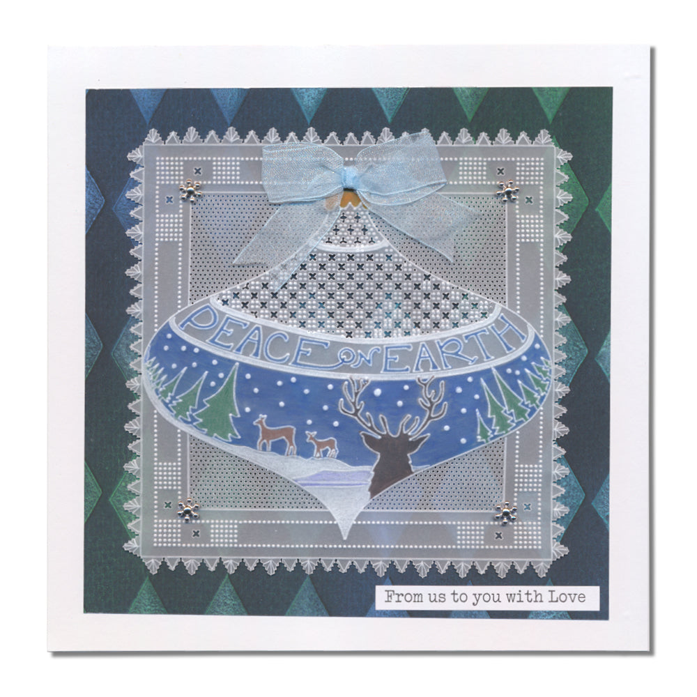 Barbara's Christmas Baubles Collection A5 Square Groovi Plate Set