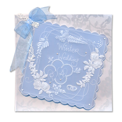 Entwined Winter Square Wreath A5 Square Groovi Plate