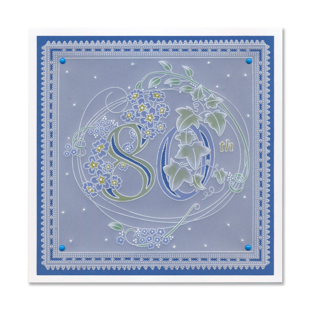 Entwined Wreath & Sentiments Collection A5 Square Groovi Plate Set
