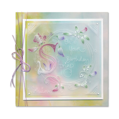 Entwined Wreath & Sentiments Collection A5 Square Groovi Plate Set