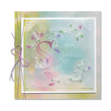 Entwined Spring Circle Wreath A5 Square Groovi Plate