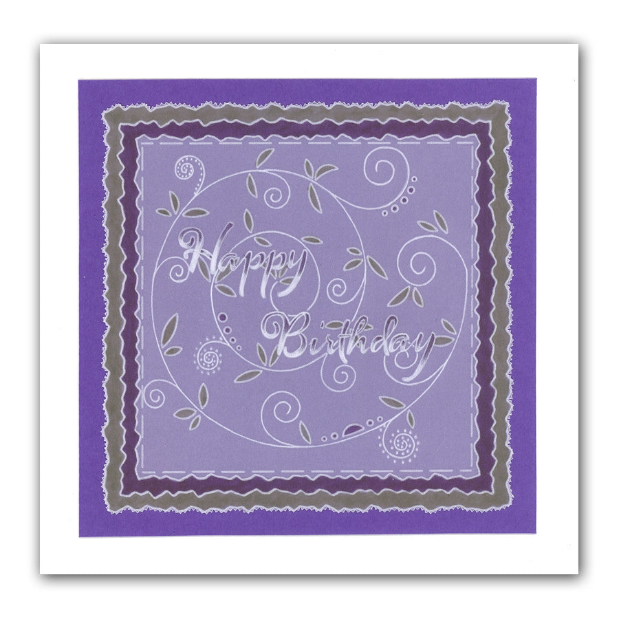 Nested Deckle Circles & Squares A5 Square Groovi Plate Set